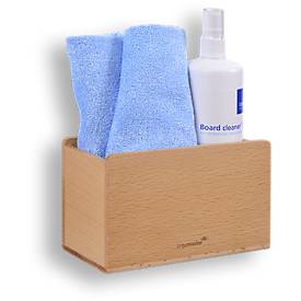 Glasboard-Zubehörhalter Legamaster WOODEN, magnetisch, Tragkraft bis 400 g, B 150 x T 71 x H 90 mm, Buchenholz, lackiert